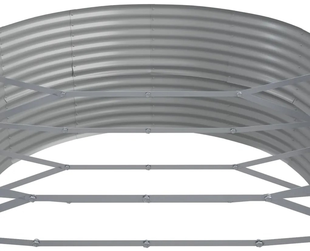 Canteiro elevado jardim 584x140x68 aço revestido a pó castanho