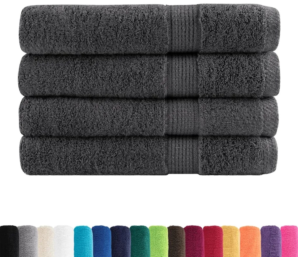 Toalhas premium SOLUND 4 pcs 100x200 cm 600 gsm antracite