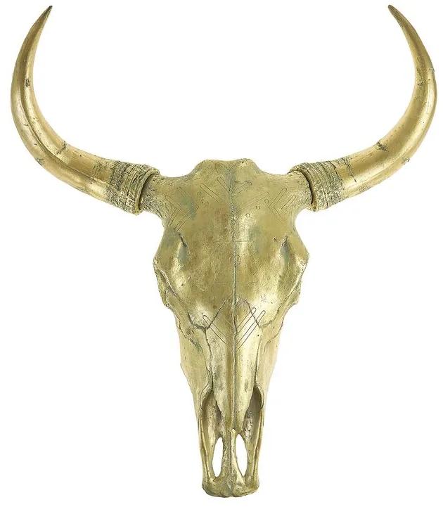 Figura decorativa de touro dourado KEVO