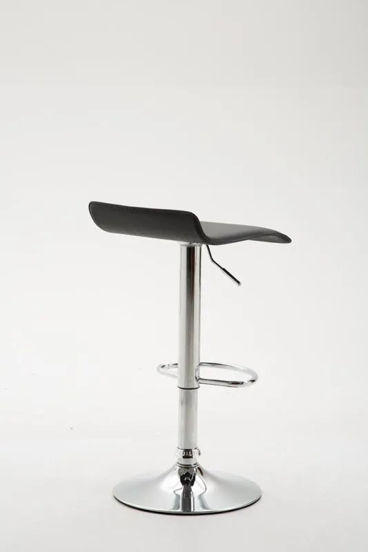 Banco de bar Dyn em couro sintético e com estrutura cromada 36 x 64-84 x 39 cm Preto