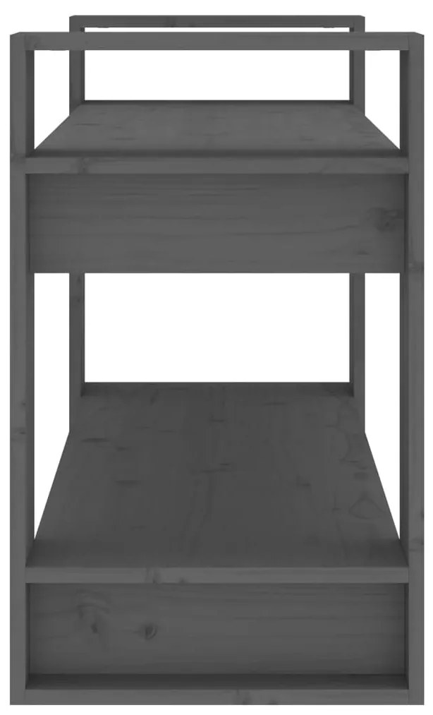 Estante/divisória 80x35x56,5 cm pinho maciço cinzento