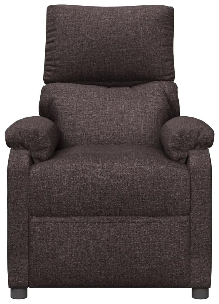 Poltrona de massagens tecido castanho-escuro