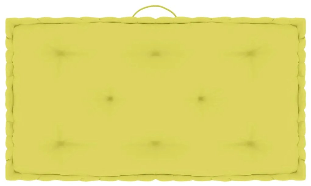 vidaXL Almofadão para móveis de paletes 73x40x7 cm algodão verde maça