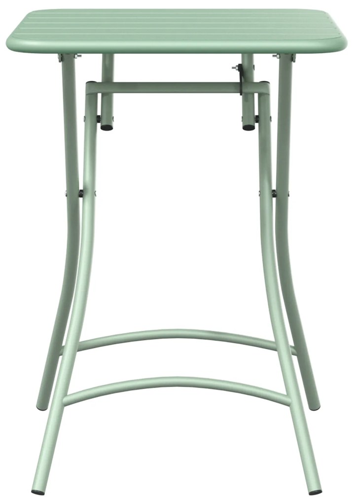 Mesa de Jardim Dobrável vidaXL Verde Claro 55x55x73 cm Aço