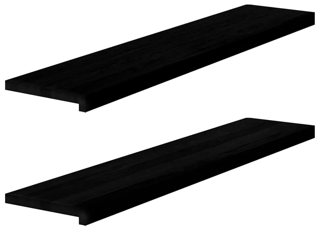 vidaXL Soleiras da janela 2 pcs 120x25x2 cm carvalho castanho-escuro