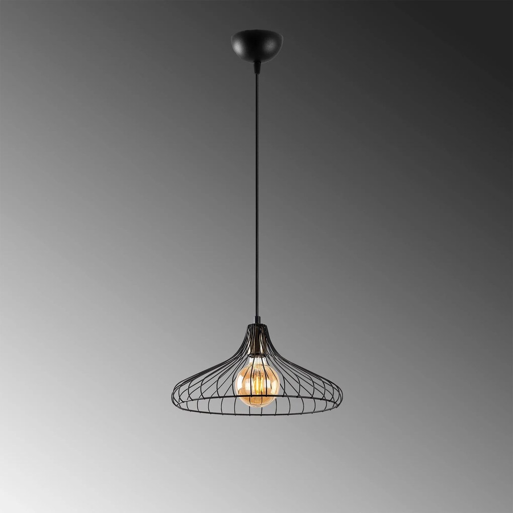Chandelier Depay – Preto Antique – 36 x 36 x 30-120 cm