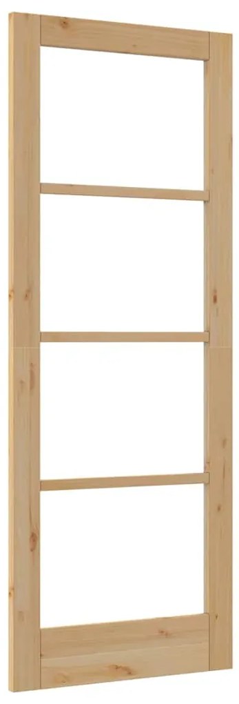 Porta Interior com Vidro "ORKDAL" 78x202x4 cm Madeira Sólida de Pinhei