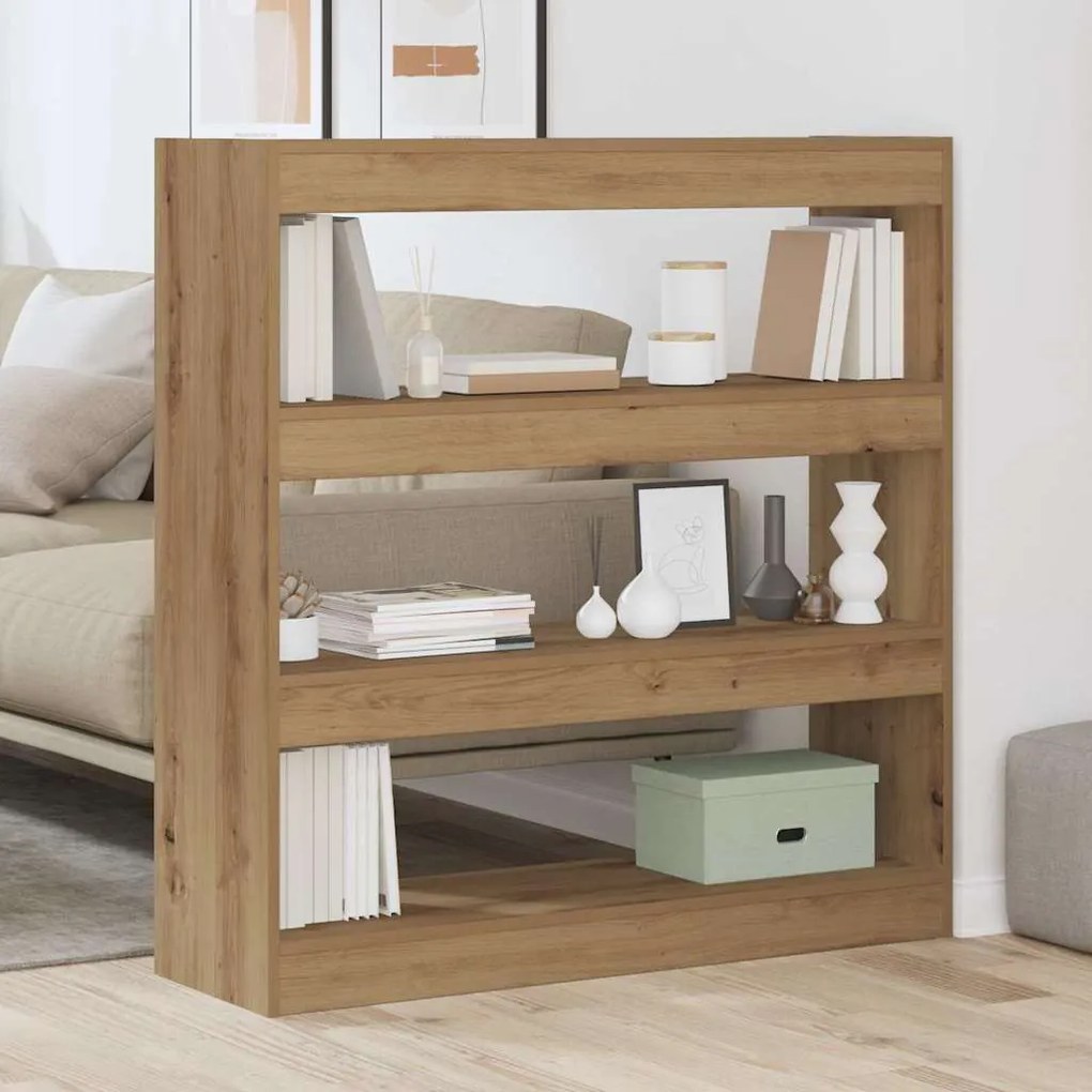 Cabide de Livros/Divisor de Ambientes em Carvalho Artesanal - 100x30x1