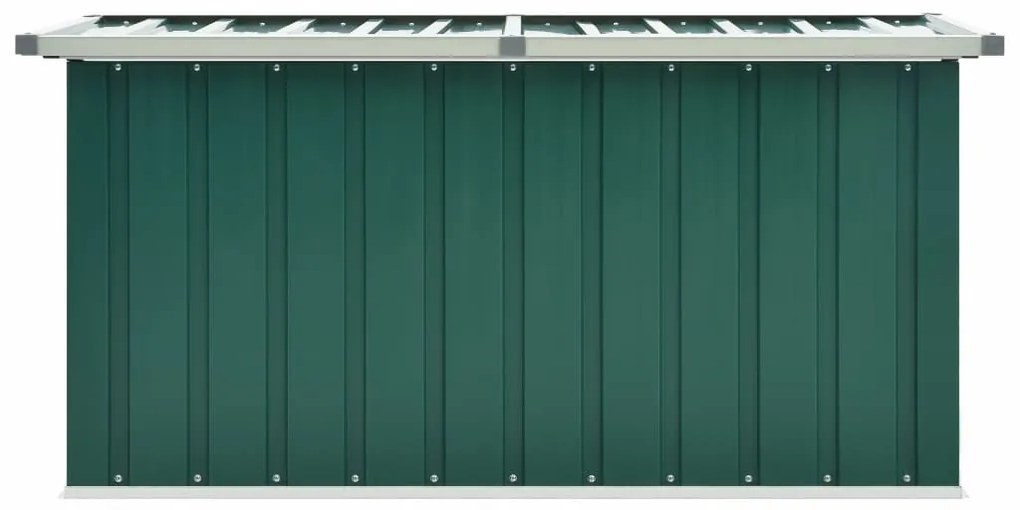 Caixa de arrumação para jardim 129x67x65 cm verde