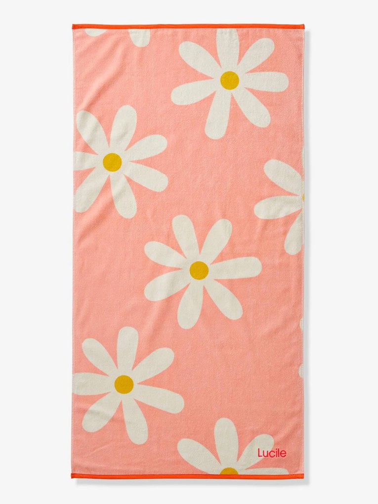 Toalha de praia / de banho POP, personalizável rosa