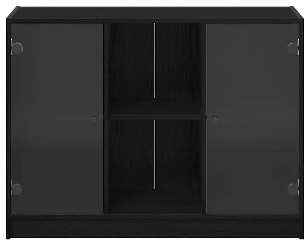 Buffet vidaXL Carvalho Preto 102x37x75,5 cm Madeira Ing.