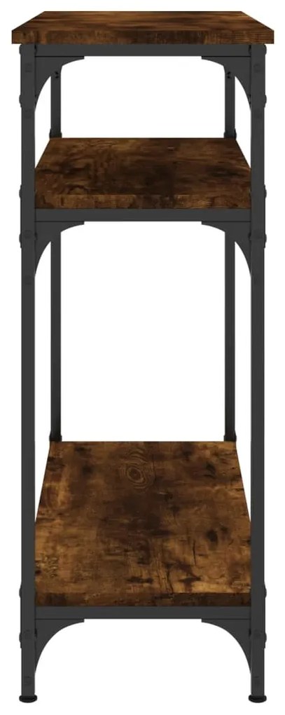 Mesa consola 75x29x75 cm derivados de madeira carvalho fumado