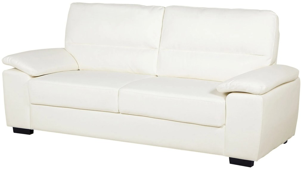 Conjunto de sofás com 5 lugares em pele sintética creme VOGAR Beliani