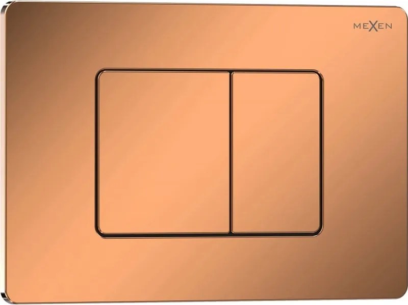 Mexen Tex 05 botão de descarga aço inoxidável, ouro rosa brilhante - 6105-09