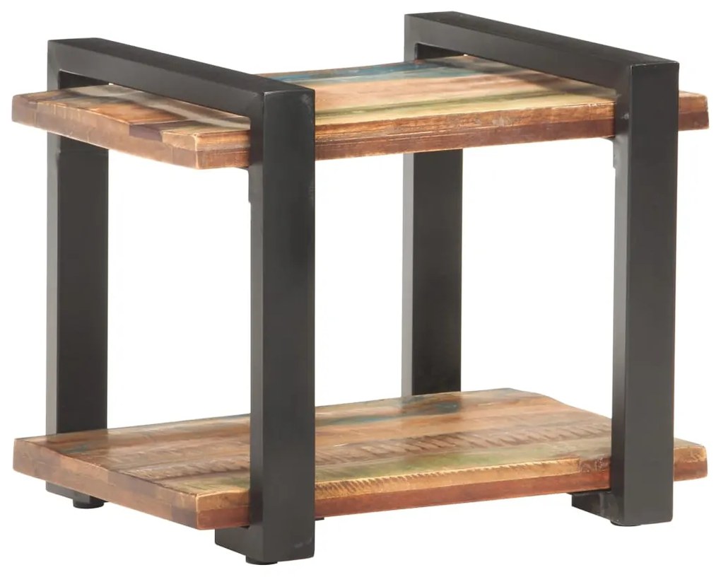 Mesa de cabeceira 50x40x40 cm madeira recuperada maciça