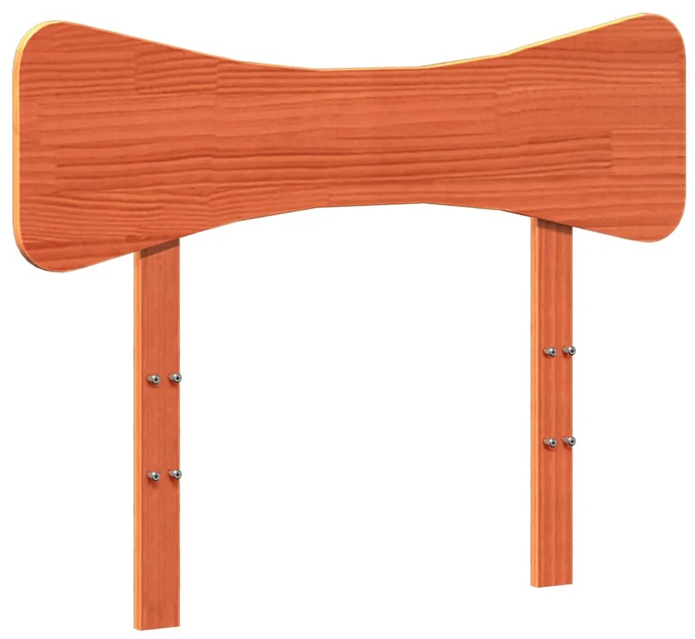 Cama sem colchão 100x200 cm pinho maciço castanho-mel