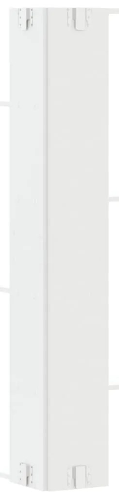 Estante parede p/ canto 36,5x36,5x140 cm deriv. madeira branco