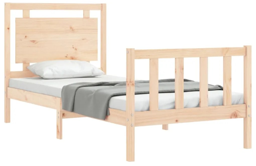 Cama sem colchão 100x200 cm madeira de pinho maciça