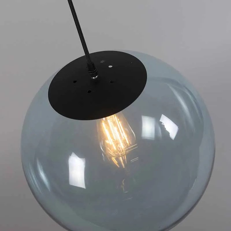 Candeeiro de suspensão Art Deco Cinza 35 cm - Pallon Moderno,Art Deco,Design