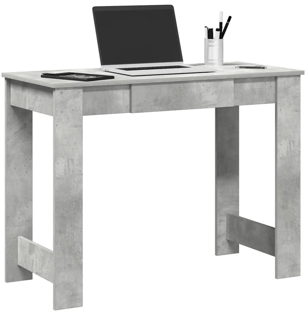 vidaXL Secretária 100x45x75 cm derivados de madeira cinzento cimento