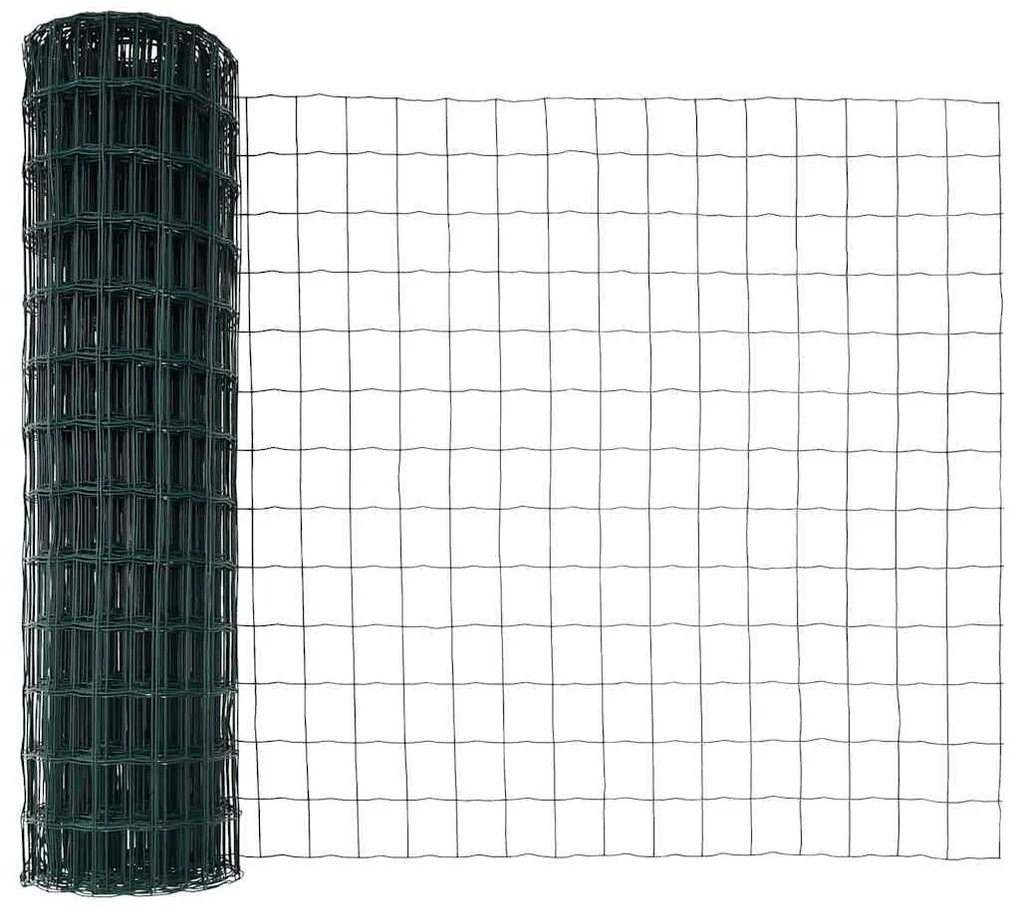 Cerca Euro com 7 postes flangeados de 1x10 m em aço galvanizado
