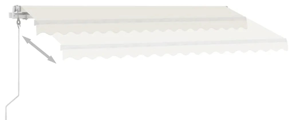 Toldo automático com LED e sensor de vento 400x300 cm cor creme