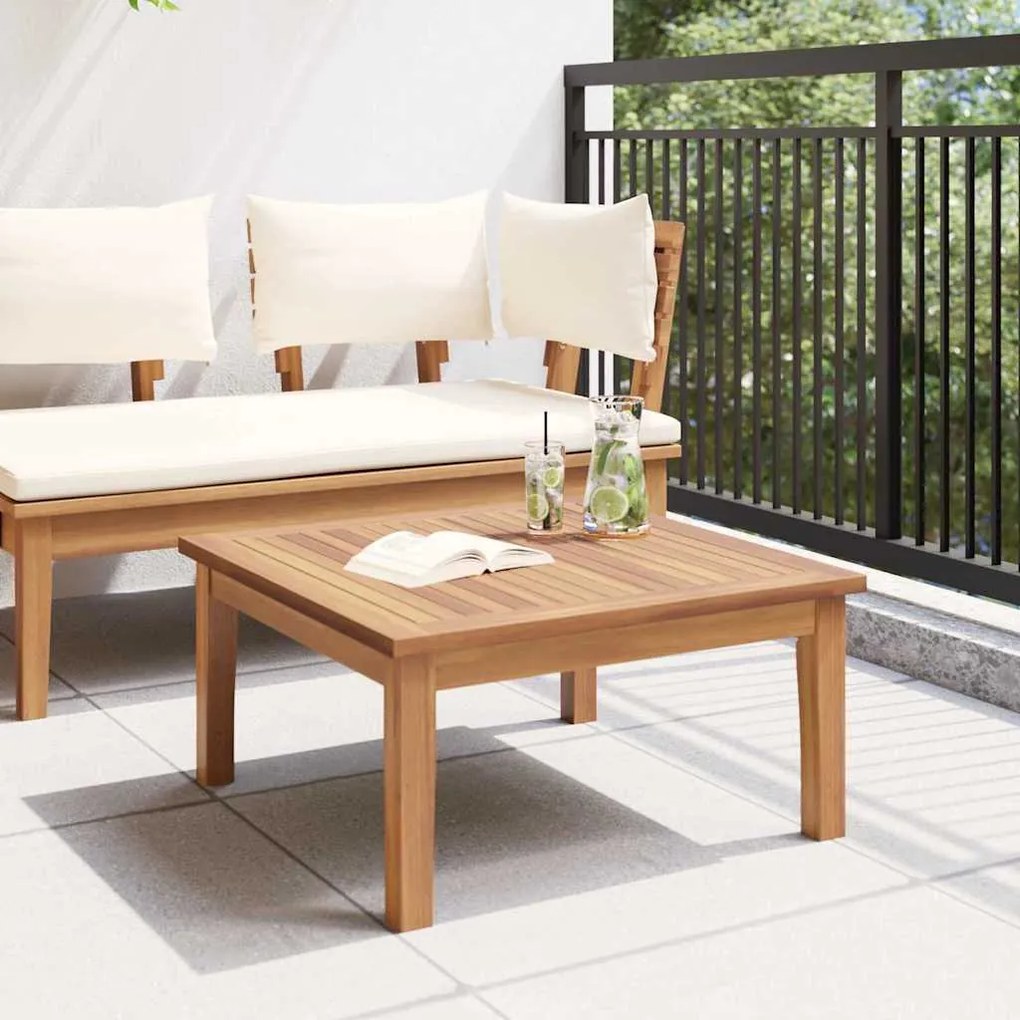 Mesa de Jardim 60x60x30 cm de Madeira Sólida de Teak