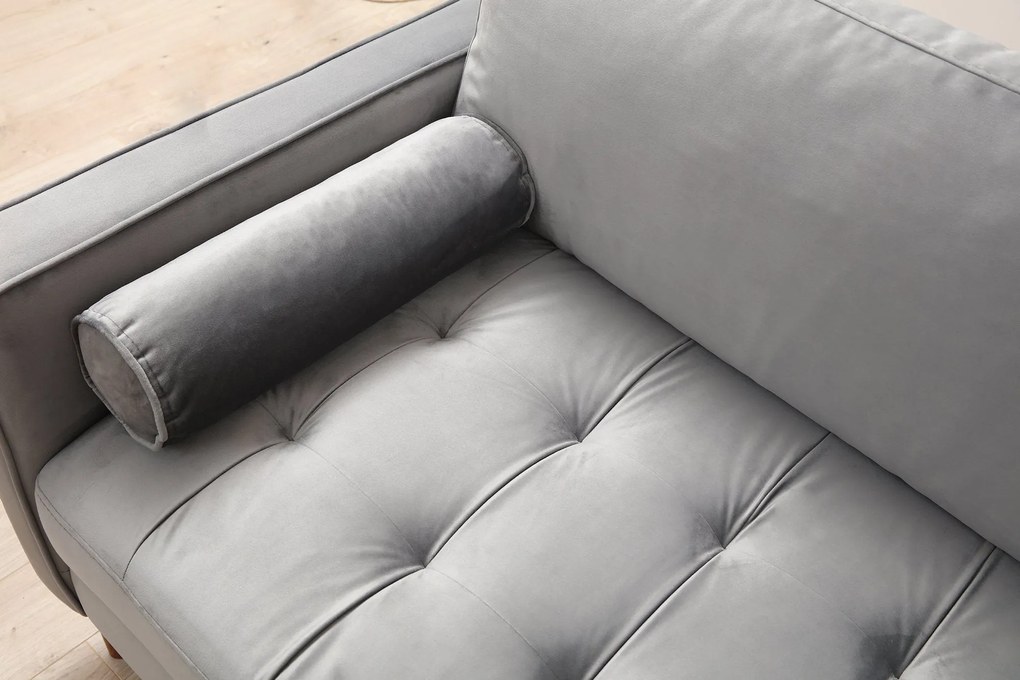 **** Sofá de 3 Lugares Rome – Cinzento Claro – 215x90x70 cm

**