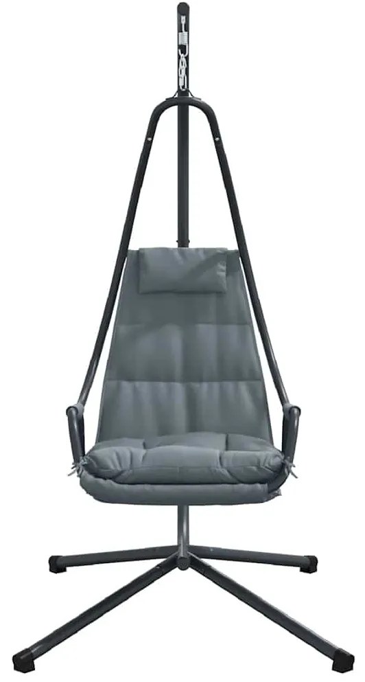 Cadeira Suspensa com Suporte e Almofada Antracite