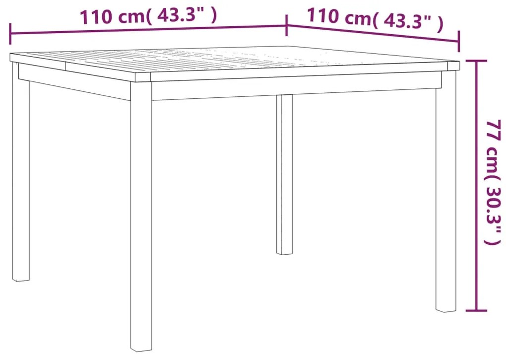 5 pcs conjunto de jantar p/ jardim madeira de teca maciça