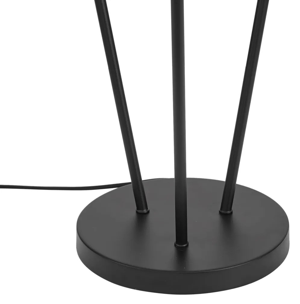 Candeeiro de Pé Moderno Preto 3-Luzes GU10 35mm - Thomas