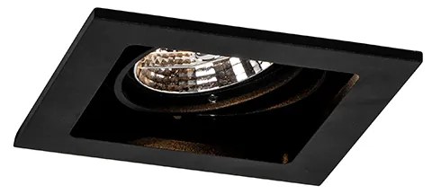 Foco embutido quadrado preto ajustável - Artemis 70 Moderno