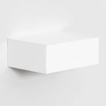 Mesinha De Cabeceira Flutuante Em Mdf Florens Branco & ↔︎ 40 Cm - Sklum