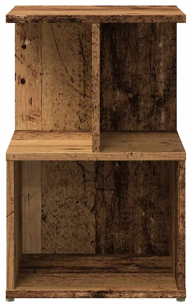 Mesa de cabeceira madeira velha 35x35x55 cm madeira trabalhada
