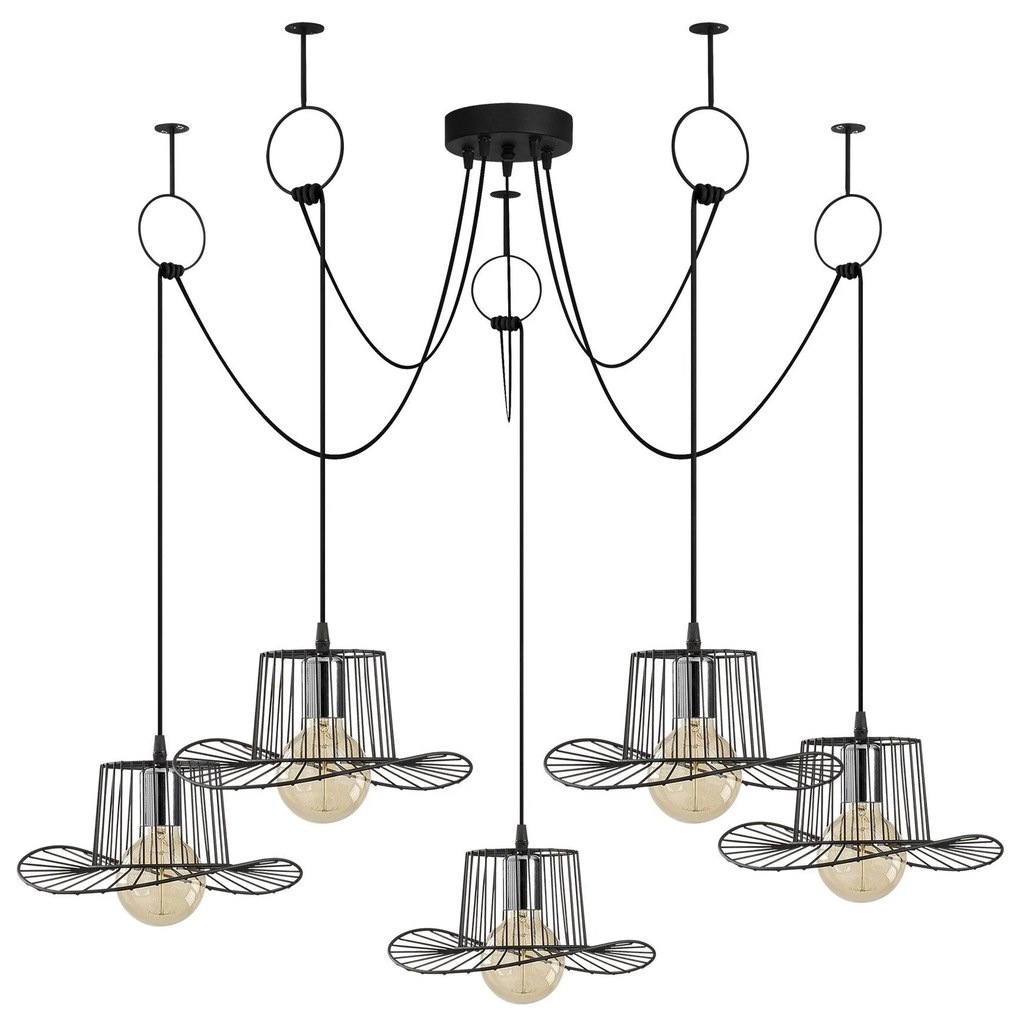 Chandelier Tel – Preto – Diâmetro 138 cm x Altura 122 cm