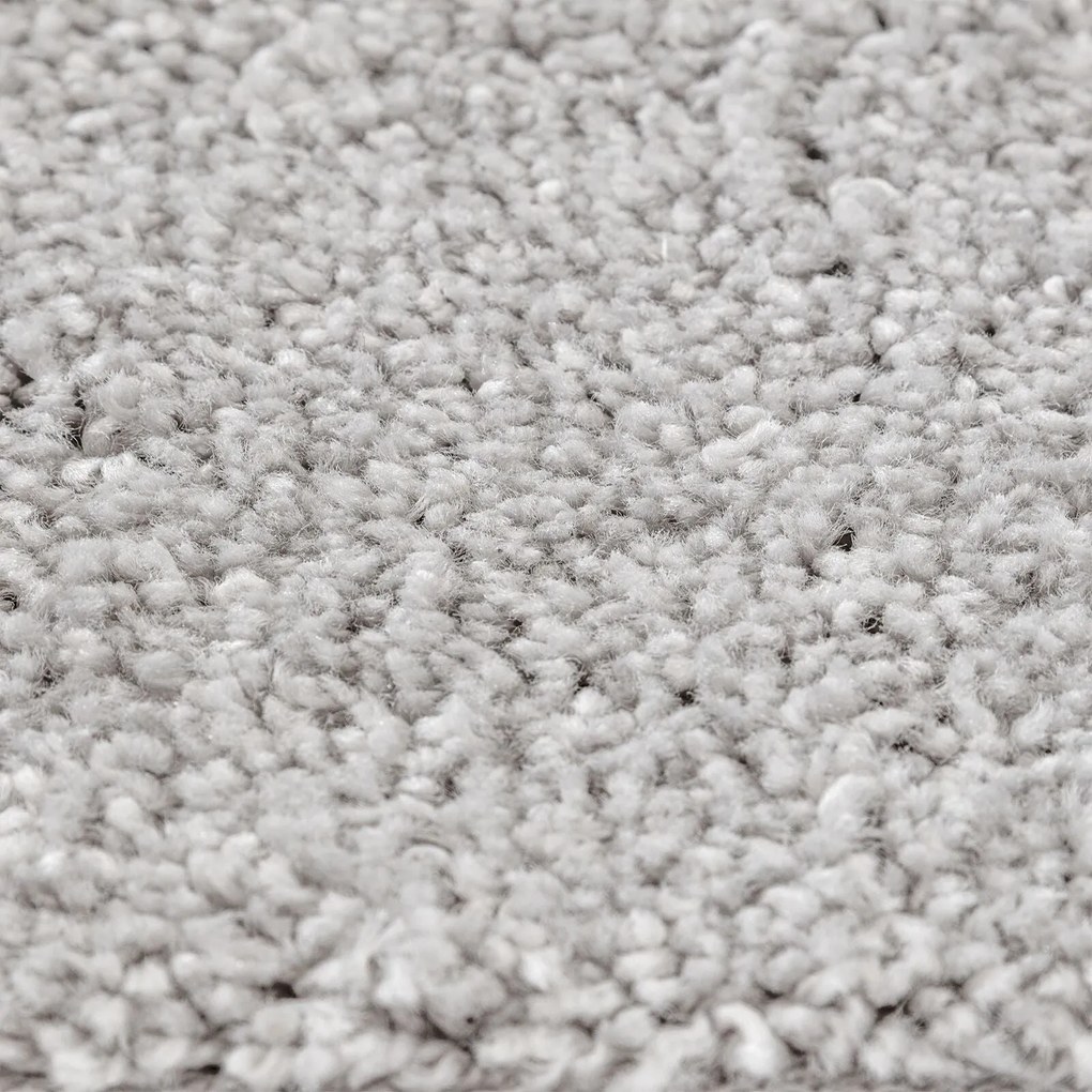Tapete Shaggy com Fundo de Látex Cinza 240x340 cm