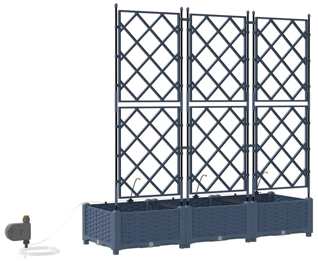Jardineiras de Jardim 1 pc Cinzeto 120 x 40 x 126 cm Plástico