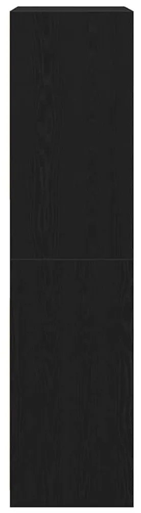 Armário de Carvalho Preto - 100 x 50 x 200 cm - Feito de Madeira Dupla
