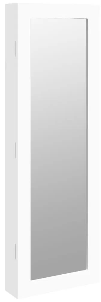 Móvel para joias de parede espelhado 30x8,5x90 cm branco