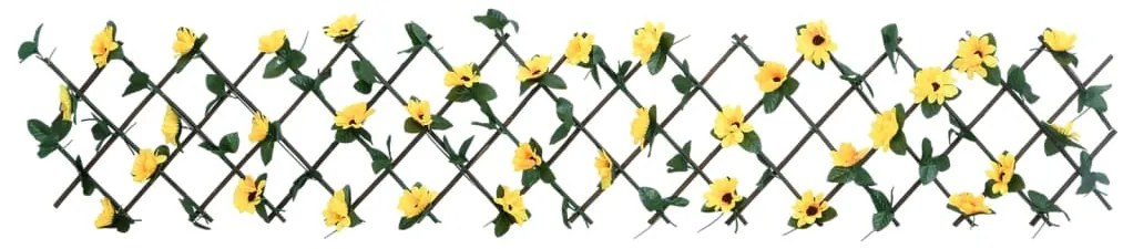 Treliça de hera artificial extensível 5 pcs 180x20 cm amarelo