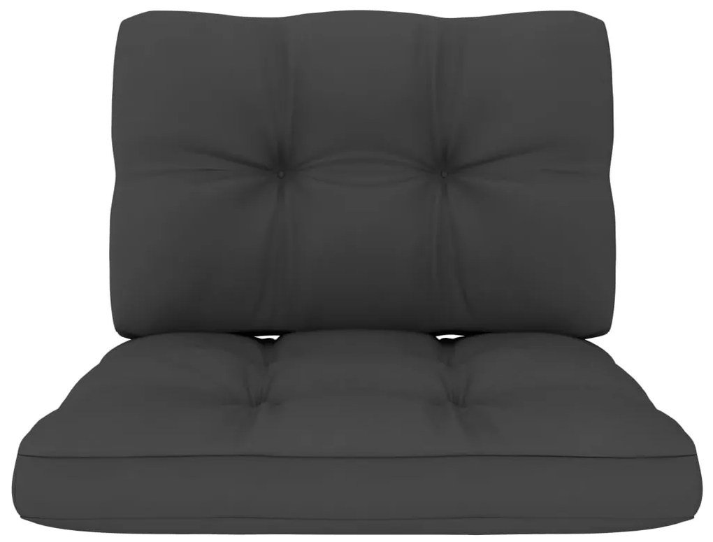 3 pcs conjunto lounge de jardim com almofadões pinho impregnado