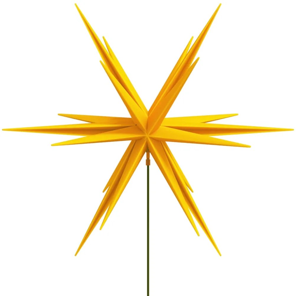 Luzes de Natal com espigões 3 pcs LED dobrável 35 cm amarelo