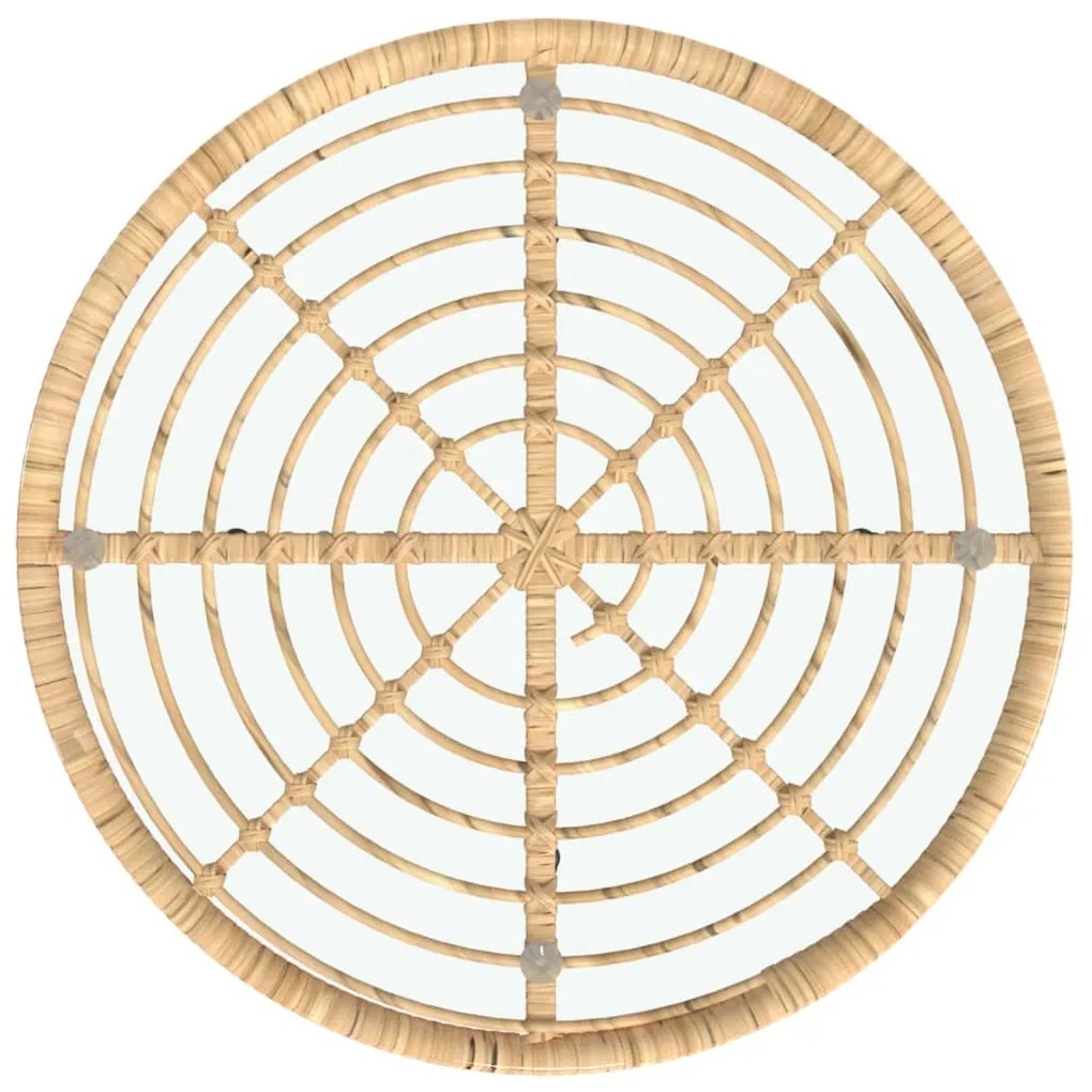 Mesa de jantar Ø80 cm  vidro temperado e aço