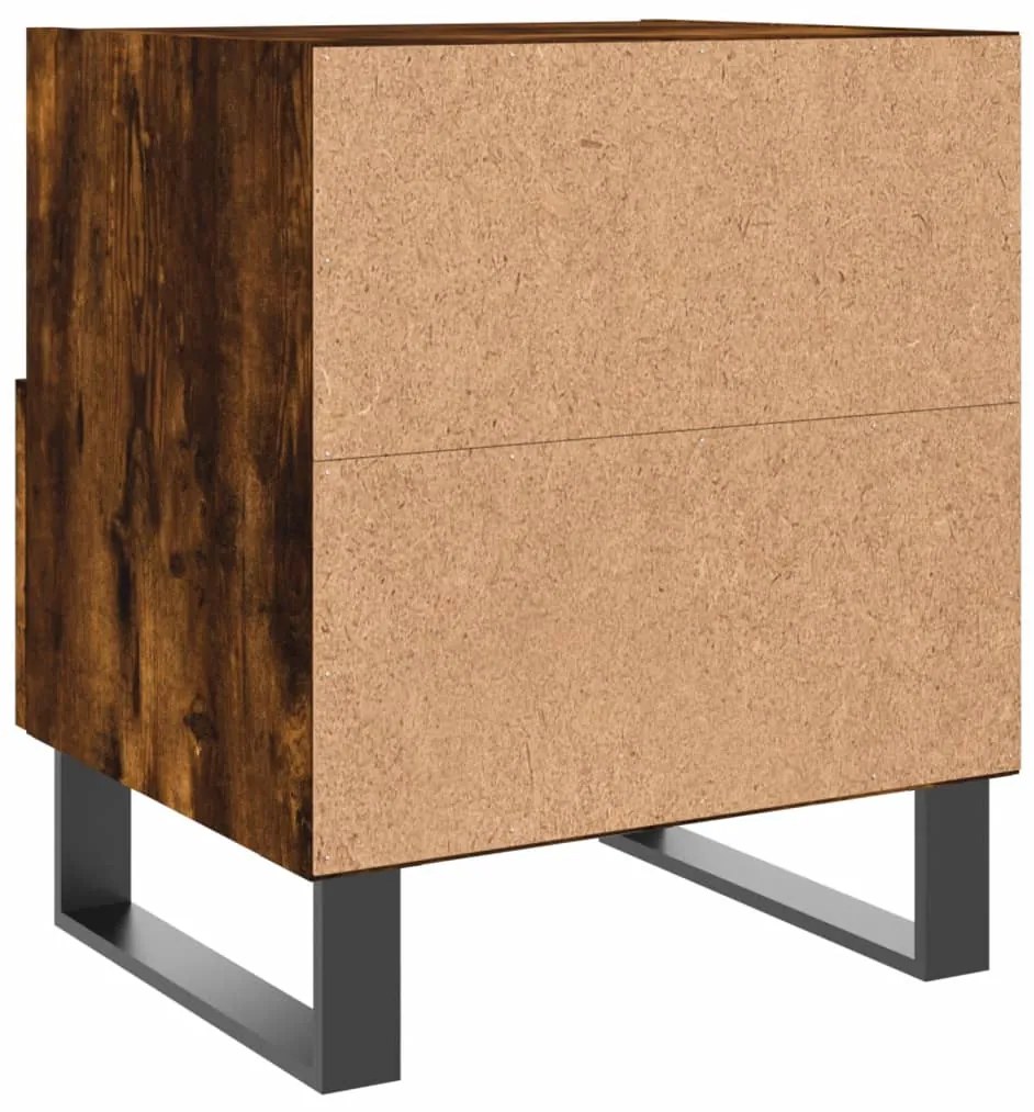 Mesa de cabeceira 2 pcs derivados de madeira carvalho fumado