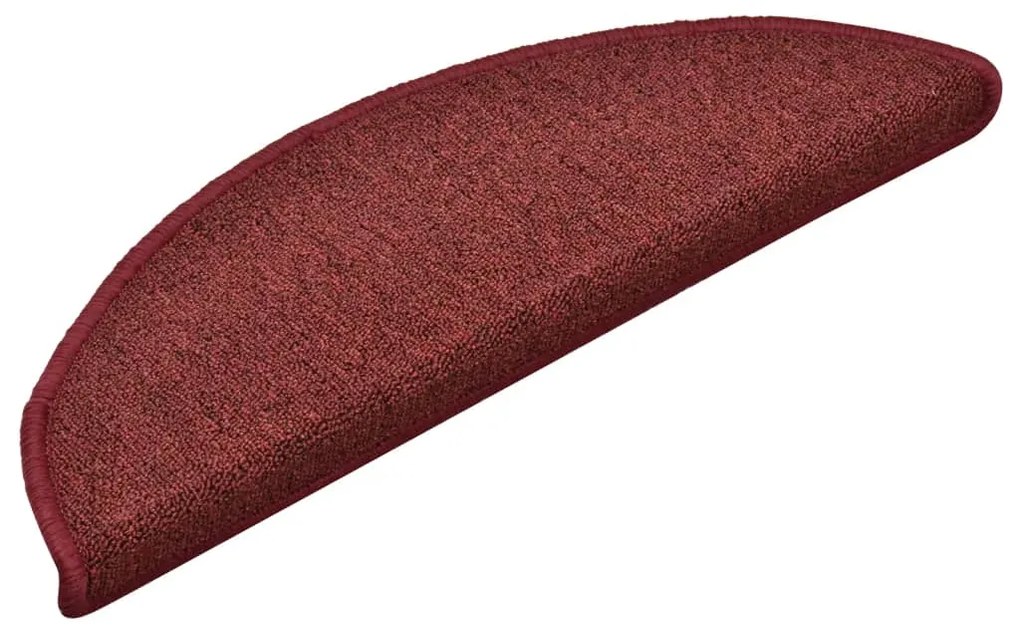 Tapete/carpete para degraus 15 pcs 56x17x3 cm vermelho