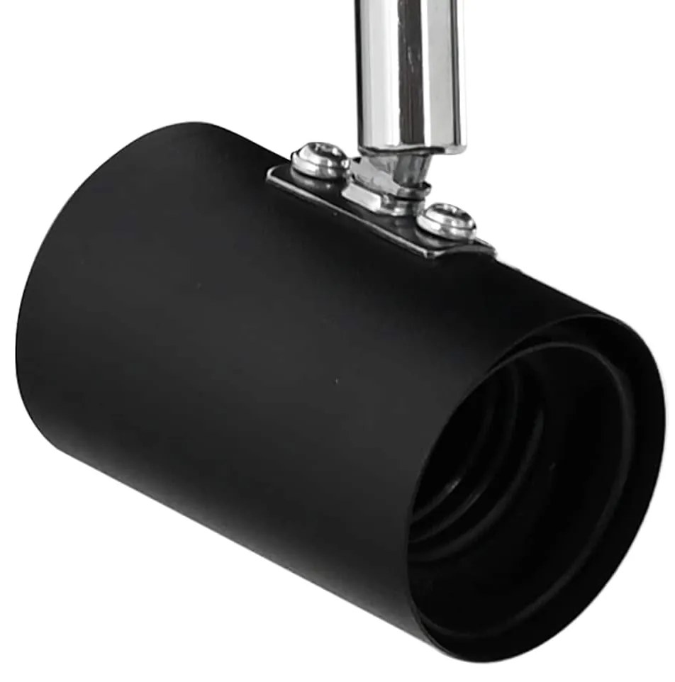 Spotlight de Tecto 4 Vias Ajustável Preto E27