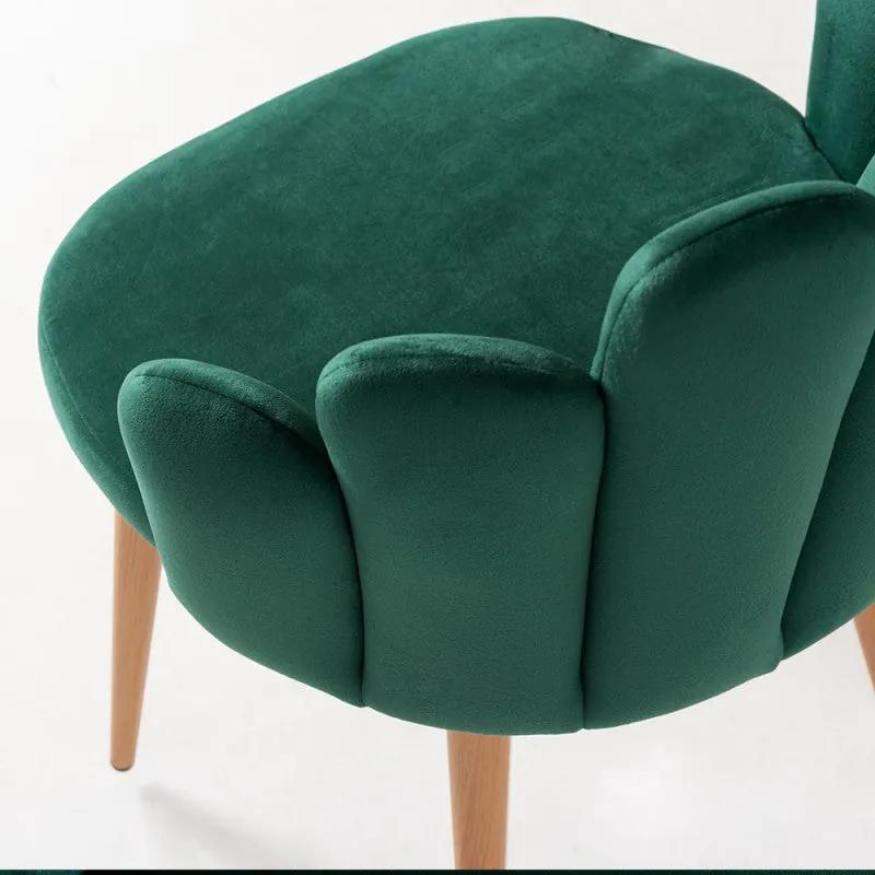 Cadeira Flew em Veludo - Verde - Design Nórdico