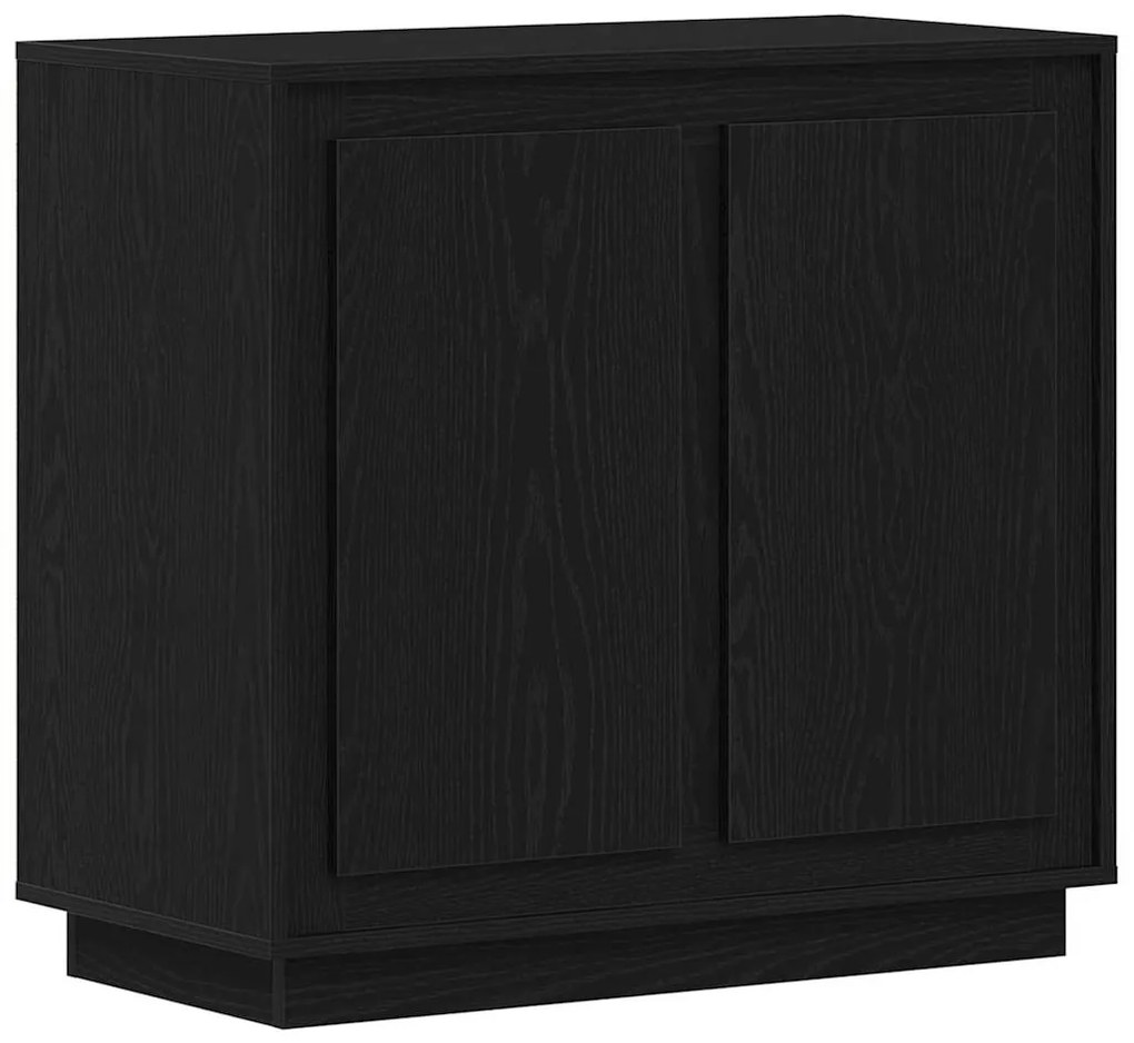 Buffet vidaXL Preto Carvalho 80x34x75 cm Madeira Engenharia