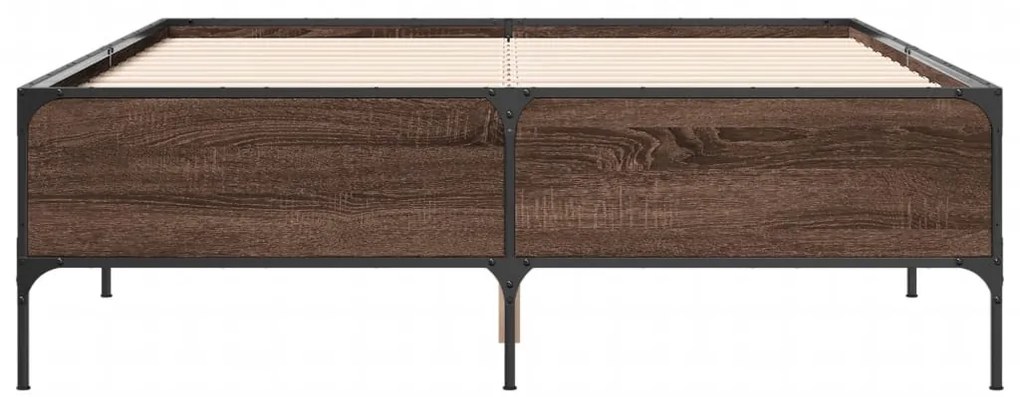 Estrutura de cama 140x190cm derivados madeira/metal