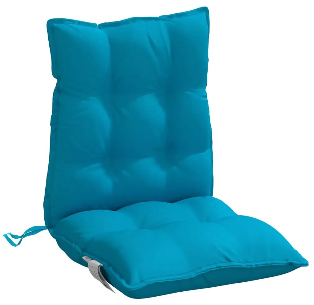 Almofadões cadeira encosto baixo 6 pcs tecido oxford azul-claro